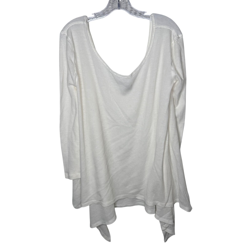 Free‎ People We The Free White Waffle Knit Asymmetrical Tunic Shirt Top